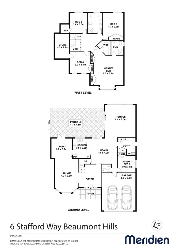 Floorplan of Homely house listing, 6 Stafford Way, Beaumont Hills NSW 2155