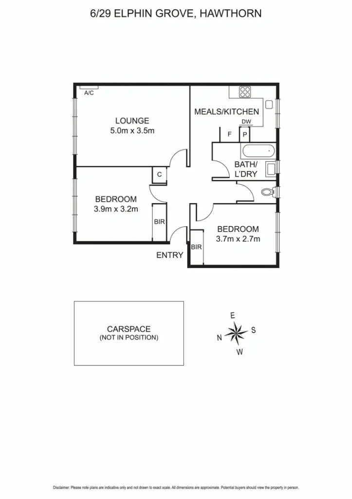 Floorplan of Homely apartment listing, 6/29 Elphin Grove, Hawthorn VIC 3122