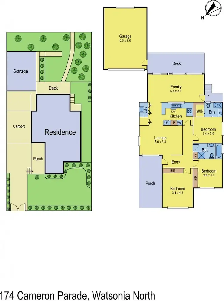 Floorplan of Homely house listing, 174 Cameron Parade, Watsonia North VIC 3087