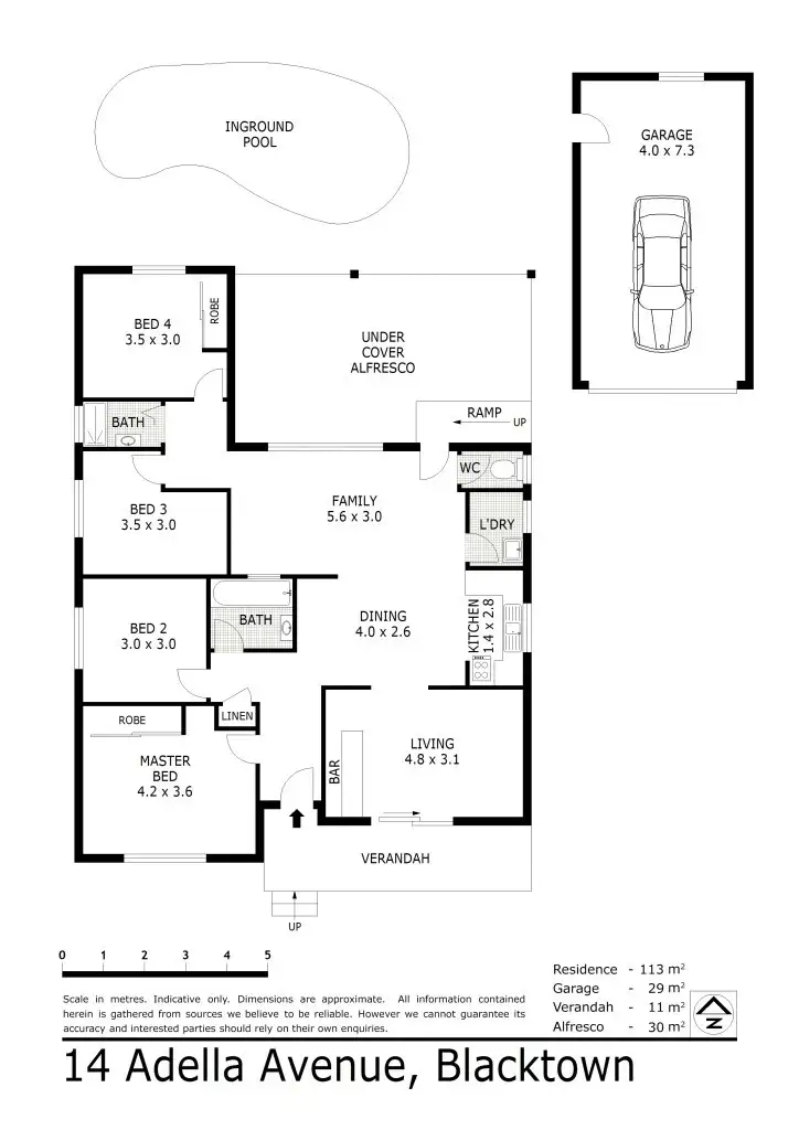 Floorplan of Homely house listing, 14 Adella Ave, Blacktown NSW 2148