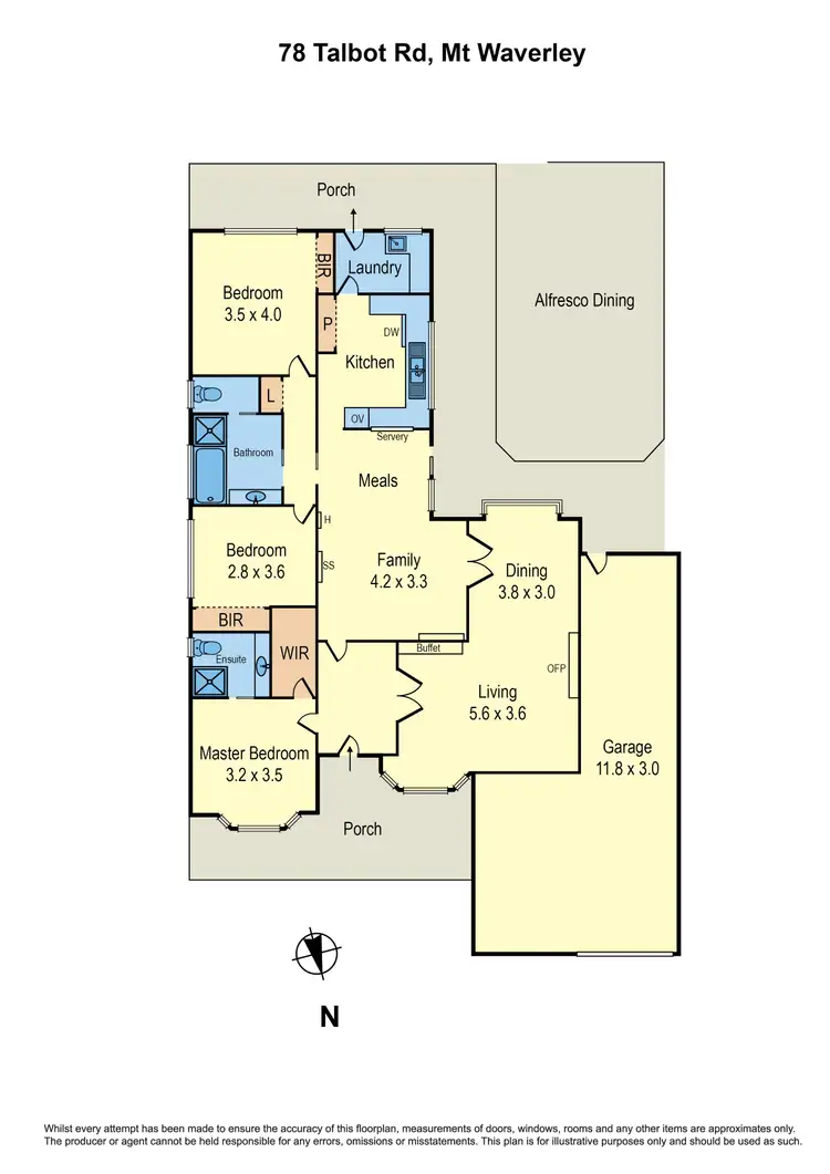 Floorplan of Homely house listing, 78 Talbot Road, Mount Waverley VIC 3149