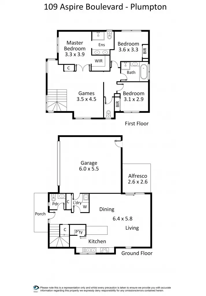 Floorplan of Homely house listing, 109 Aspire Boulevard, Plumpton VIC 3335