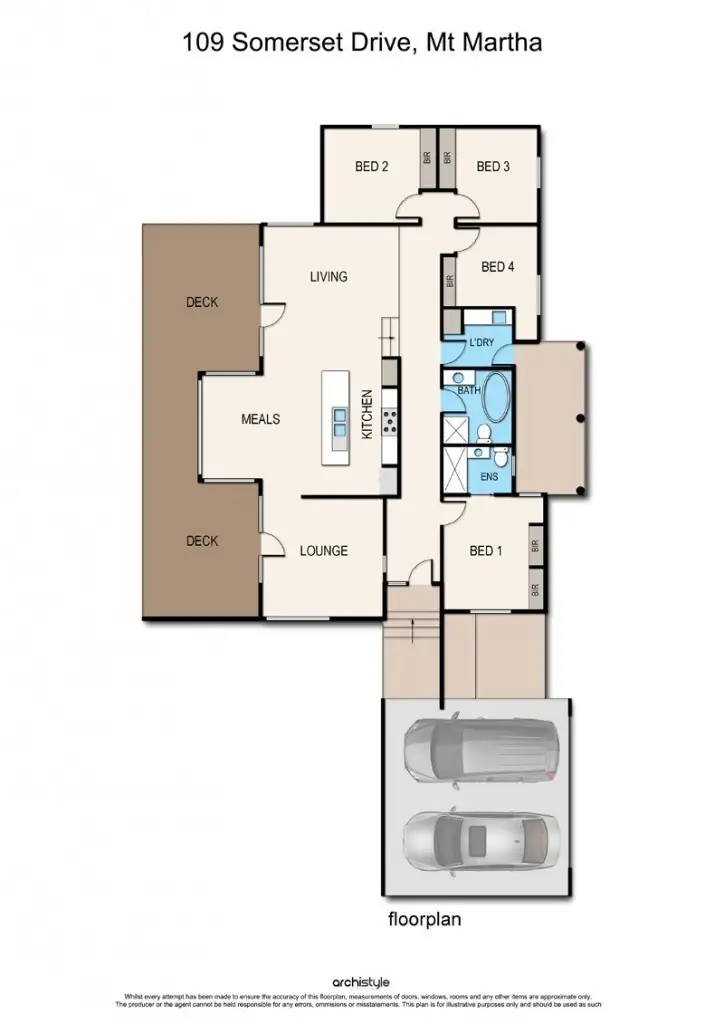 Floorplan of Homely house listing, 109 Somerset Drive, Mount Martha VIC 3934