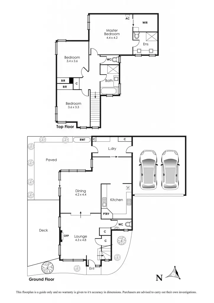 Floorplan of Homely townhouse listing, 2/4 Mitchell Street, Mentone VIC 3194