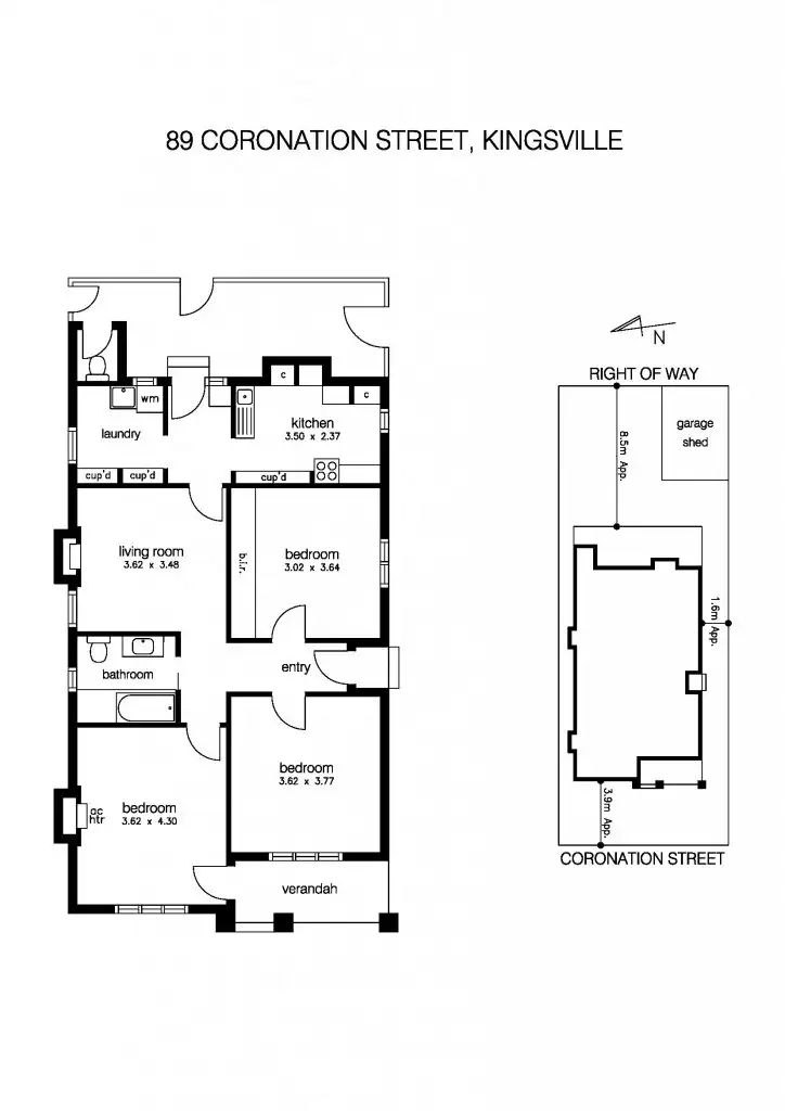 Floorplan of Homely house listing, 89 Coronation Street, Kingsville VIC 3012