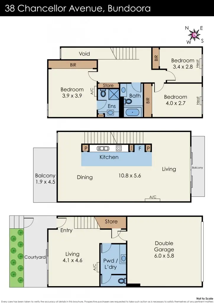 Floorplan of Homely house listing, 38 Chancellor Avenue, Bundoora VIC 3083