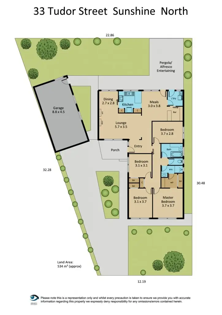 Floorplan of Homely house listing, 33 Tudor Road, Sunshine North VIC 3020