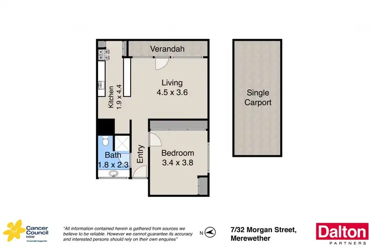 Floorplan of Homely unit listing, 7/32 Morgan Street, Merewether NSW 2291