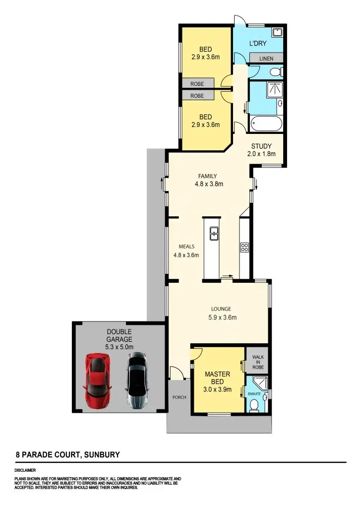 Floorplan of Homely house listing, 8 Parade Court, Sunbury VIC 3429