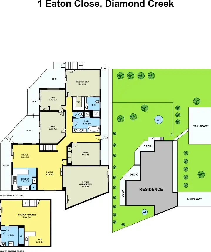 Floorplan of Homely house listing, 1 Eaton Close, Diamond Creek VIC 3089