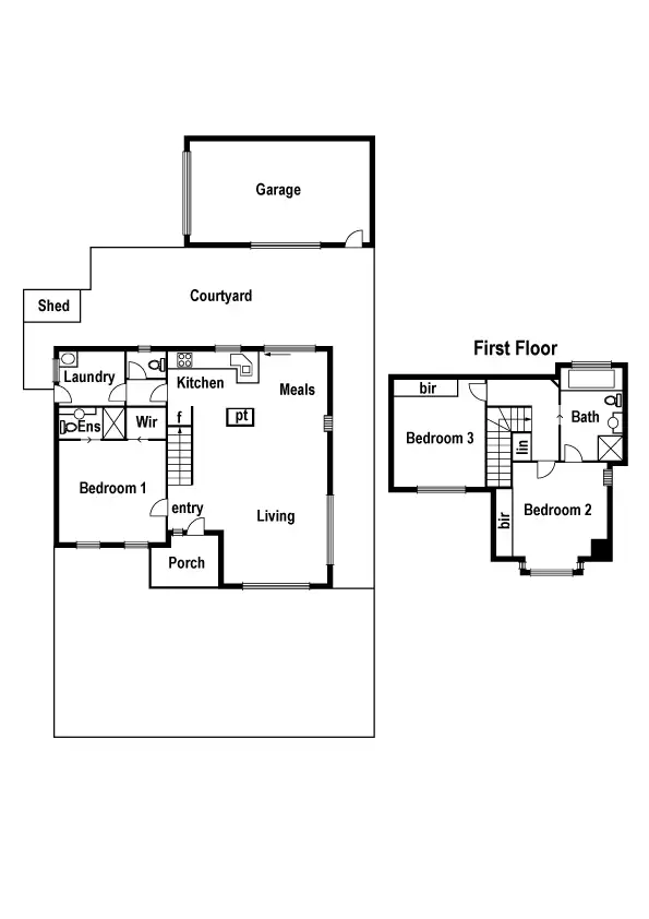 Floorplan of Homely townhouse listing, 1/23 Epstein Street, Reservoir VIC 3073
