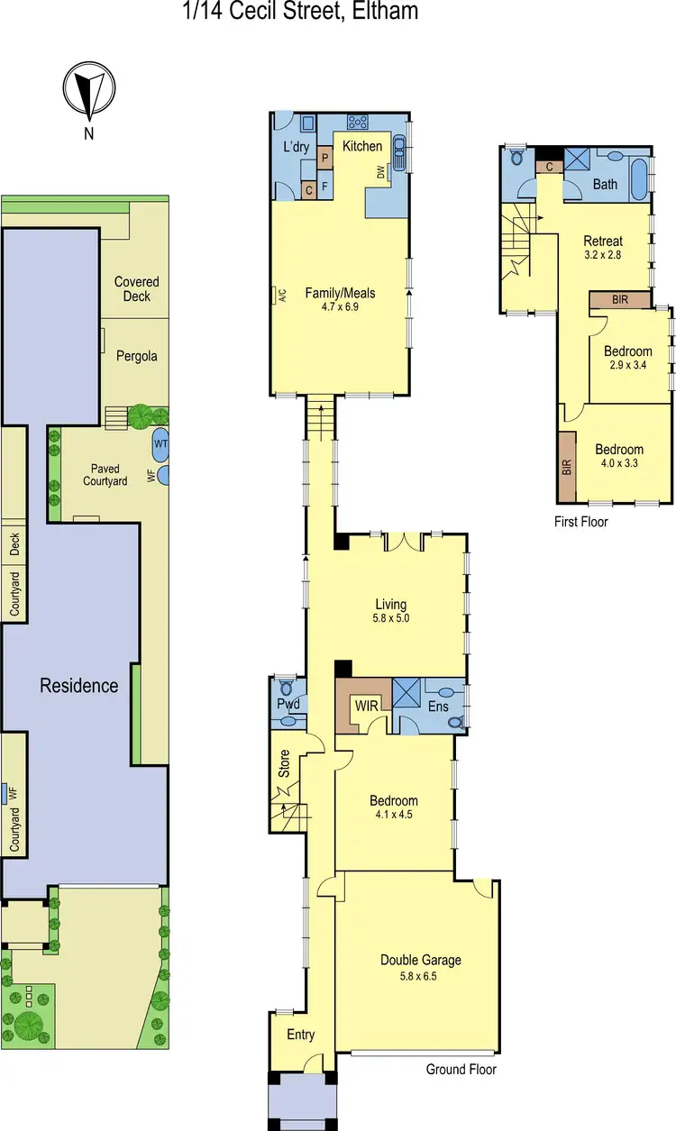 Floorplan of Homely unit listing, 1/14 Cecil Street, Eltham VIC 3095