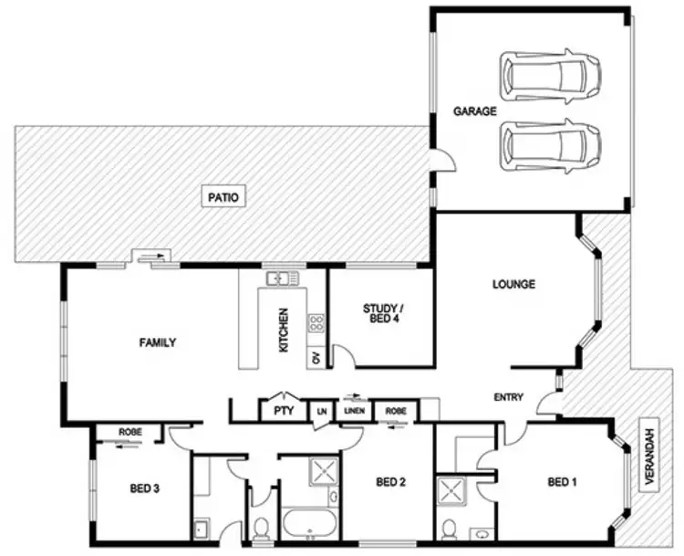 Floorplan of Homely house listing, 7 Gledhill Rise, Kangaroo Flat VIC 3555