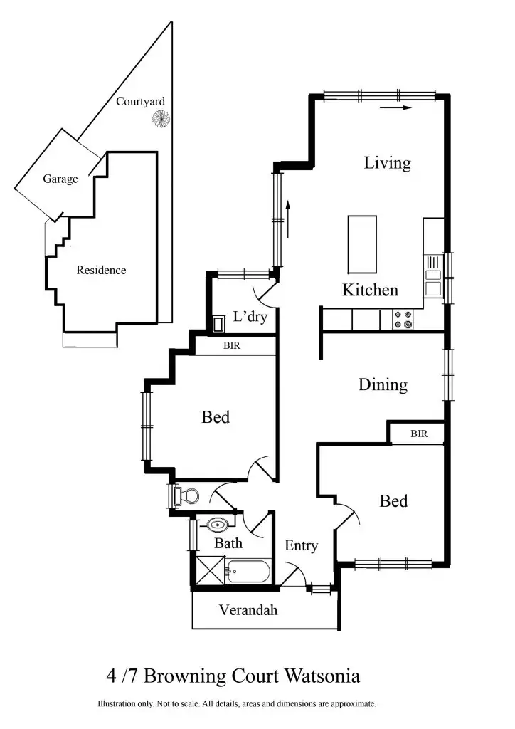 Floorplan of Homely unit listing, 4/7 Browning Court, Watsonia North VIC 3087