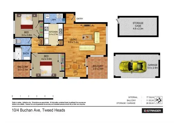 Floorplan of Homely unit listing, 10/4 Buchan Avenue, Tweed Heads South NSW 2486