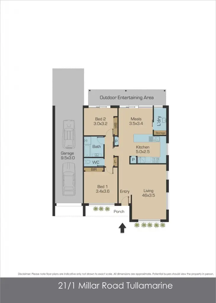 Floorplan of Homely unit listing, 21/1 Millar Road, Tullamarine VIC 3043