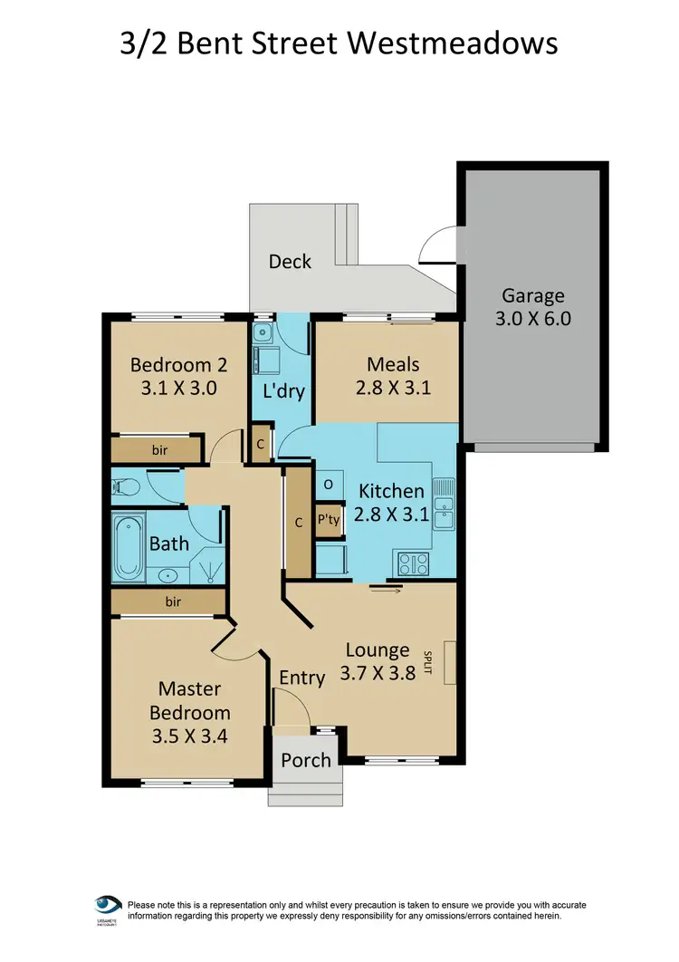 Floorplan of Homely unit listing, 3/2 Bent Street, Westmeadows VIC 3049