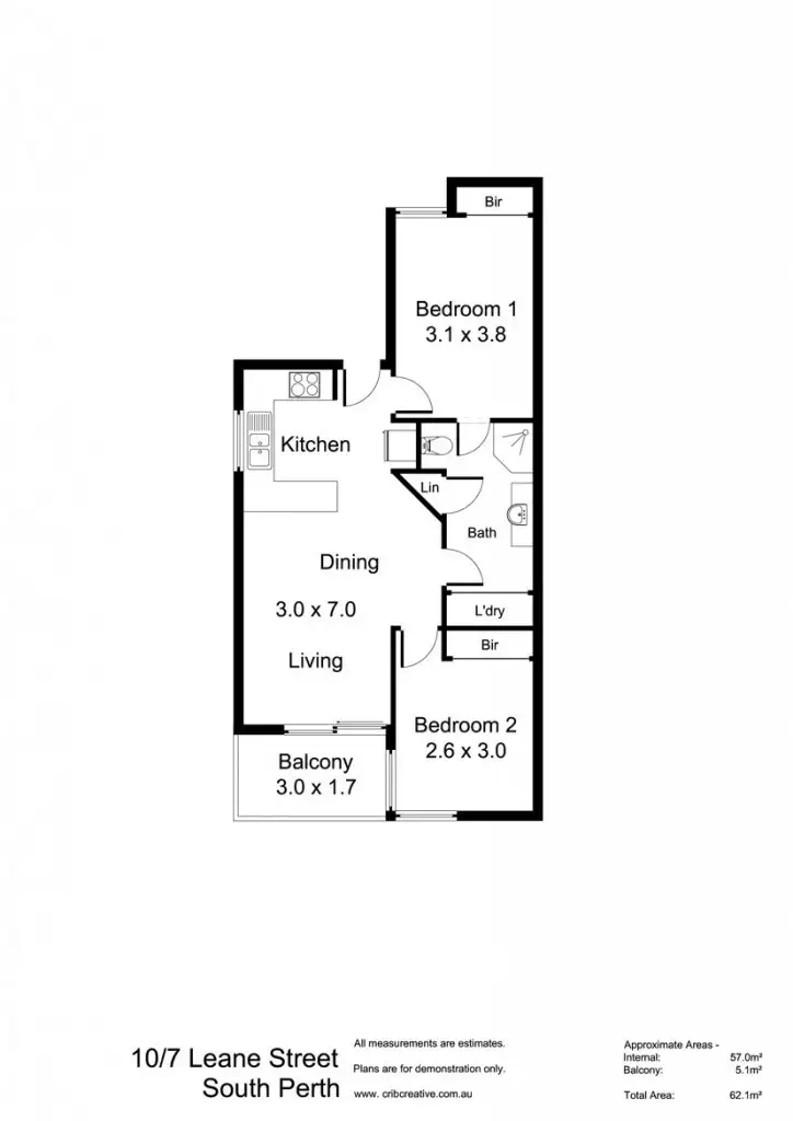 Floorplan of Homely unit listing, 10/7 Leane Street, South Perth WA 6151