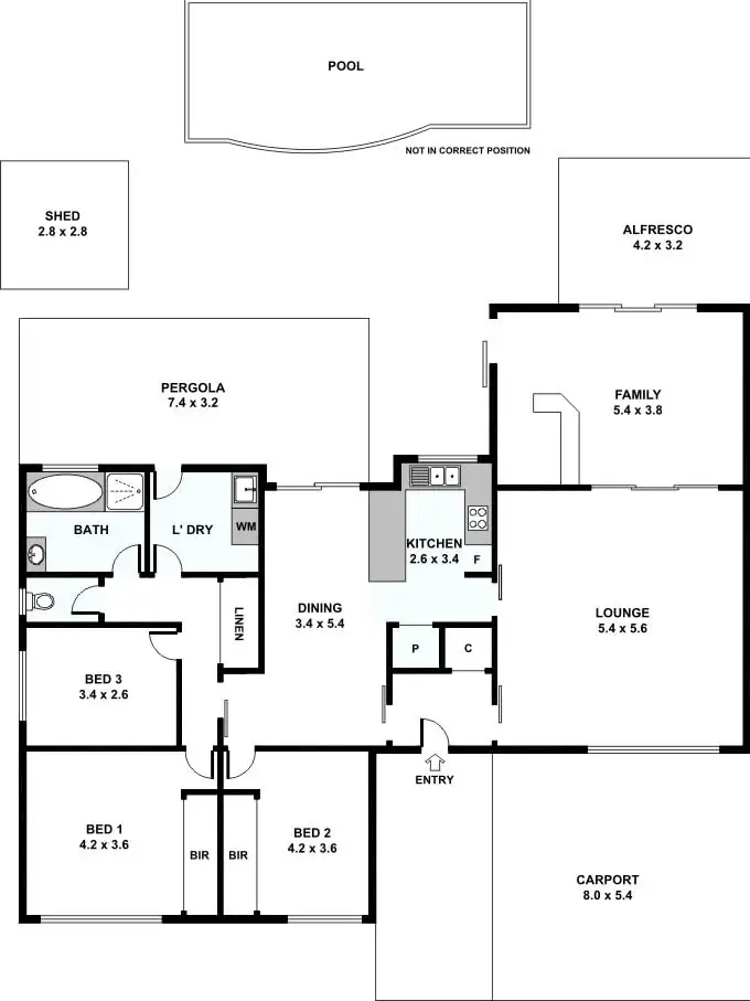 Floorplan of Homely house listing, 11 Manxton Way, Lynwood WA 6147