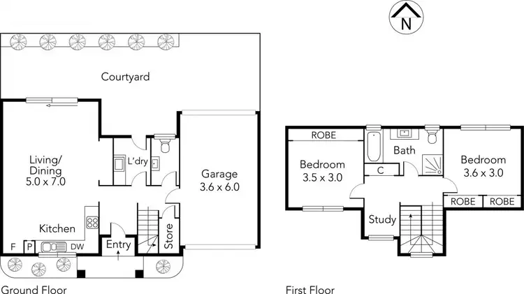 Floorplan of Homely townhouse listing, 2/26 Belgrove Street, Preston VIC 3072