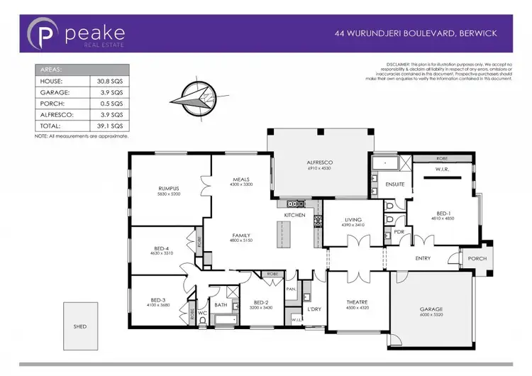Floorplan of Homely house listing, 44 Wurundjeri Boulevard, Berwick VIC 3806
