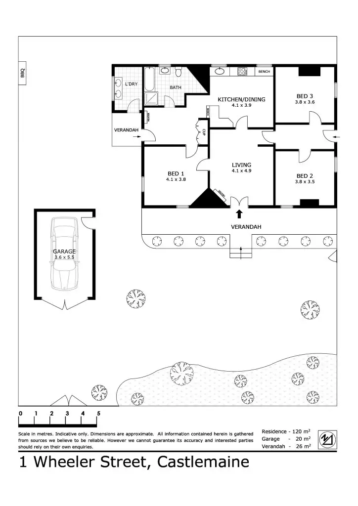 Floorplan of Homely house listing, 1 Wheeler Street, Castlemaine VIC 3450