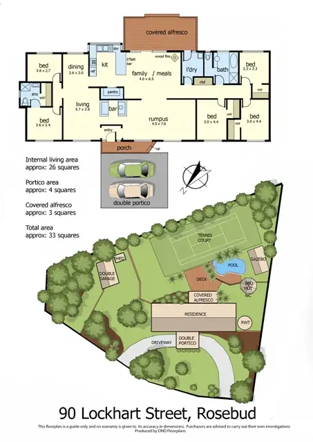 Floorplan of Homely house listing, 90 Lockhart Drive, Rosebud VIC 3939
