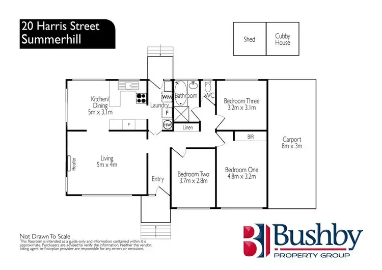 Floorplan of Homely house listing, 20 Harris Street, Summerhill TAS 7250
