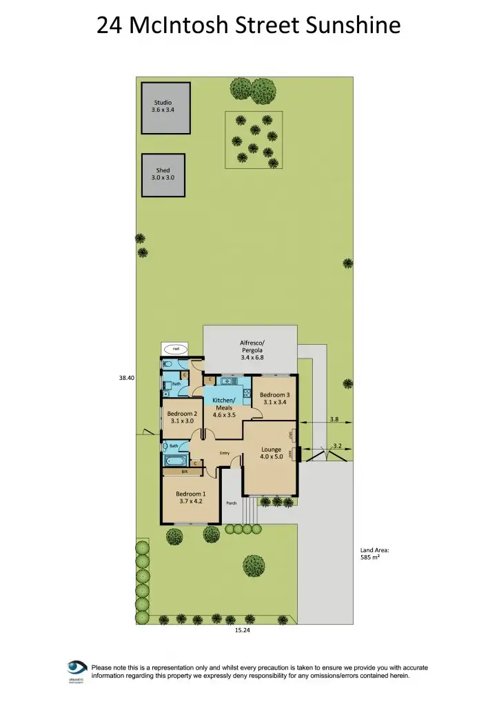 Floorplan of Homely house listing, 24 McIntosh Street, Sunshine VIC 3020