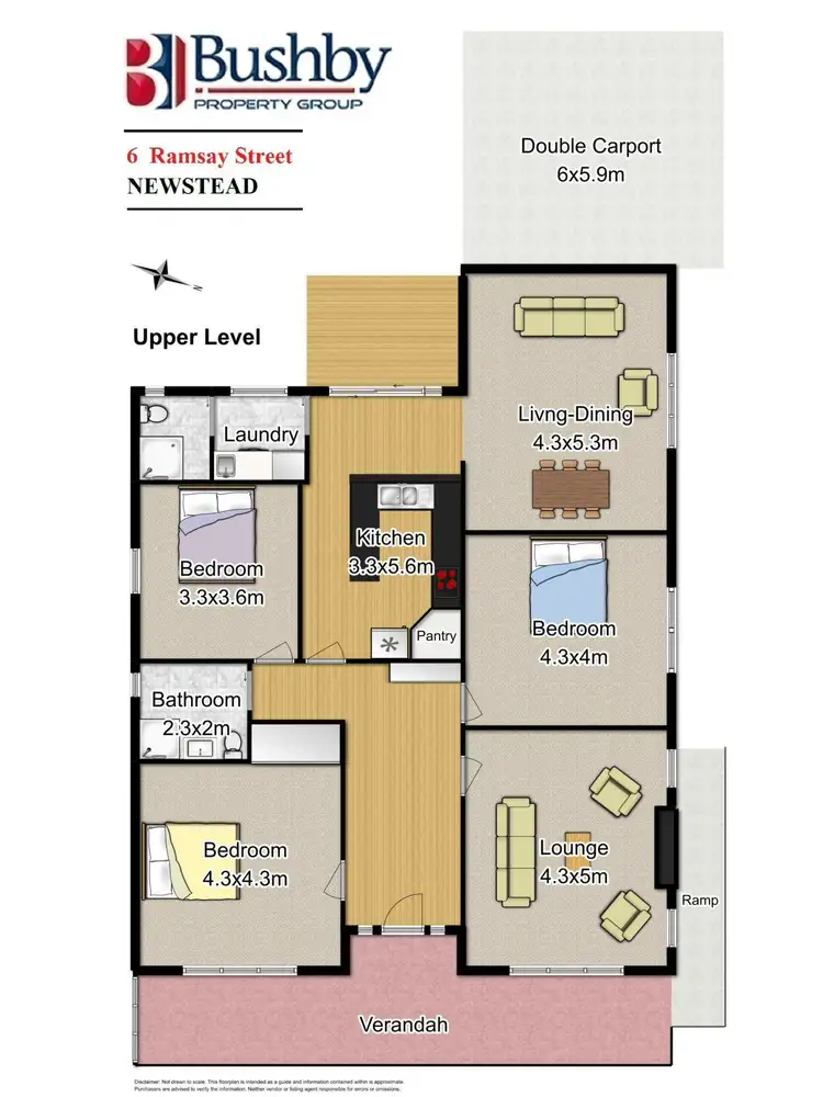 Floorplan of Homely house listing, 6 Ramsay Street, Newstead TAS 7250