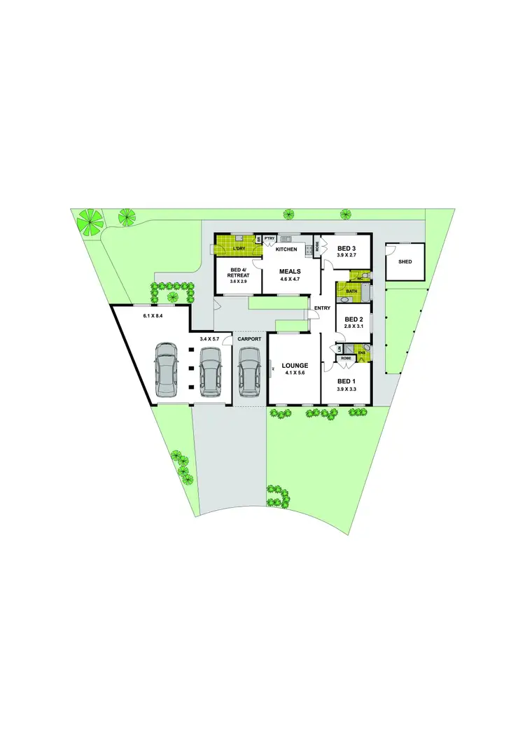 Floorplan of Homely house listing, 4 Belmont Place, Gladstone Park VIC 3043