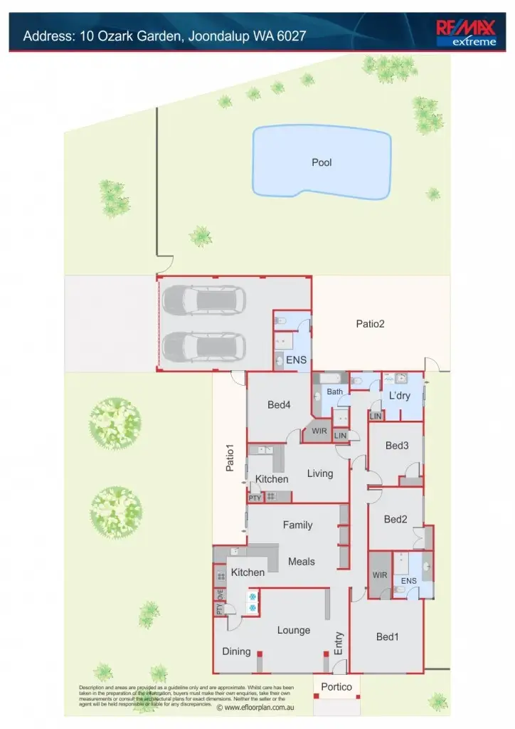 Floorplan of Homely house listing, 10 Ozark Gardens*, Joondalup WA 6027