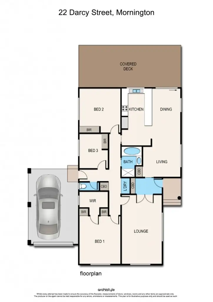Floorplan of Homely house listing, 22 Darcy Street, Mornington VIC 3931