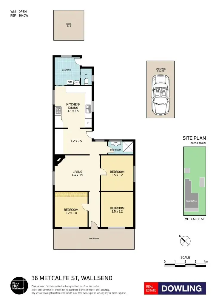 Floorplan of Homely house listing, 36 Metcalfe Street, Wallsend NSW 2287
