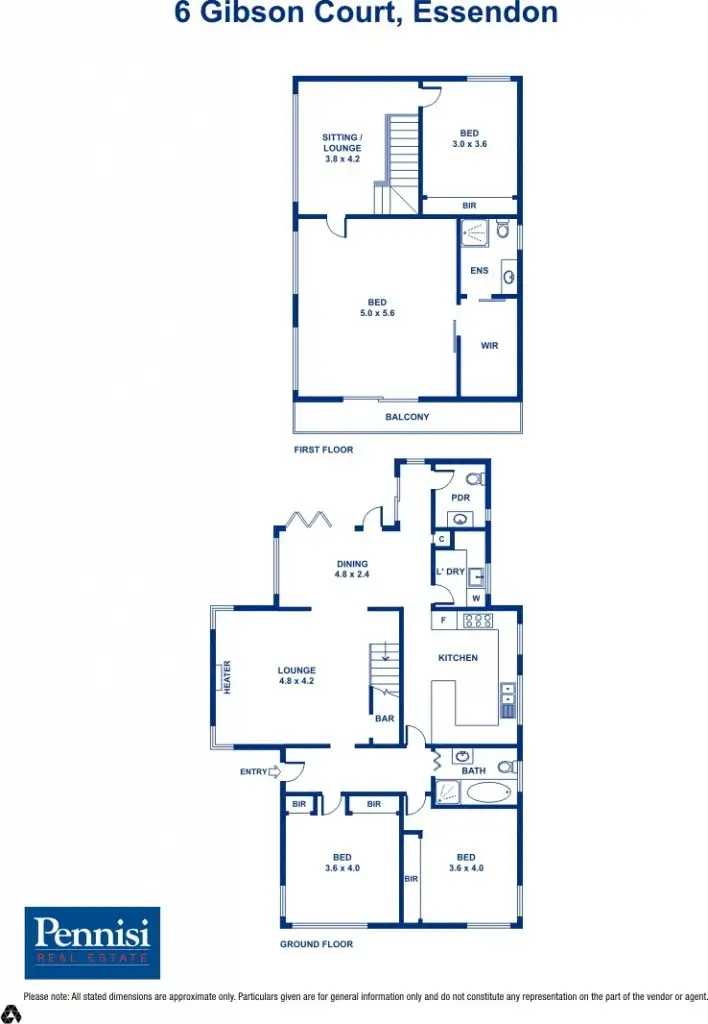 Floorplan of Homely house listing, 6 Gibson Court, Essendon VIC 3040