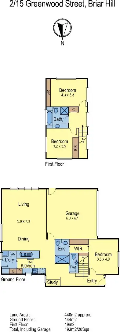 Floorplan of Homely unit listing, 2/15 Greenwood Street, Briar Hill VIC 3088