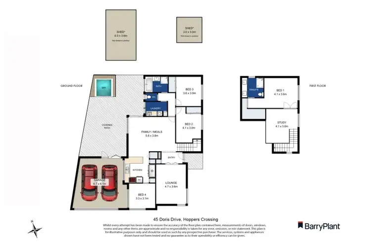 Floorplan of Homely house listing, 45 Doris Drive, Hoppers Crossing VIC 3029
