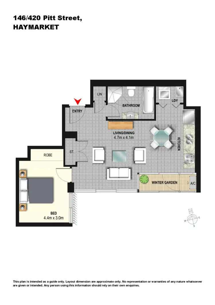 Floorplan of Homely apartment listing, 146/420 Pitt Street, Sydney NSW 2000