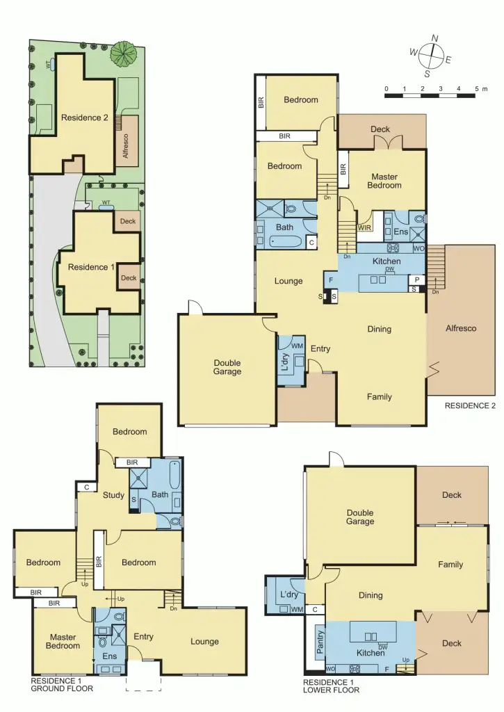 Floorplan of Homely unit listing, 1 & 2/5 Calrossie Avenue, Montmorency VIC 3094