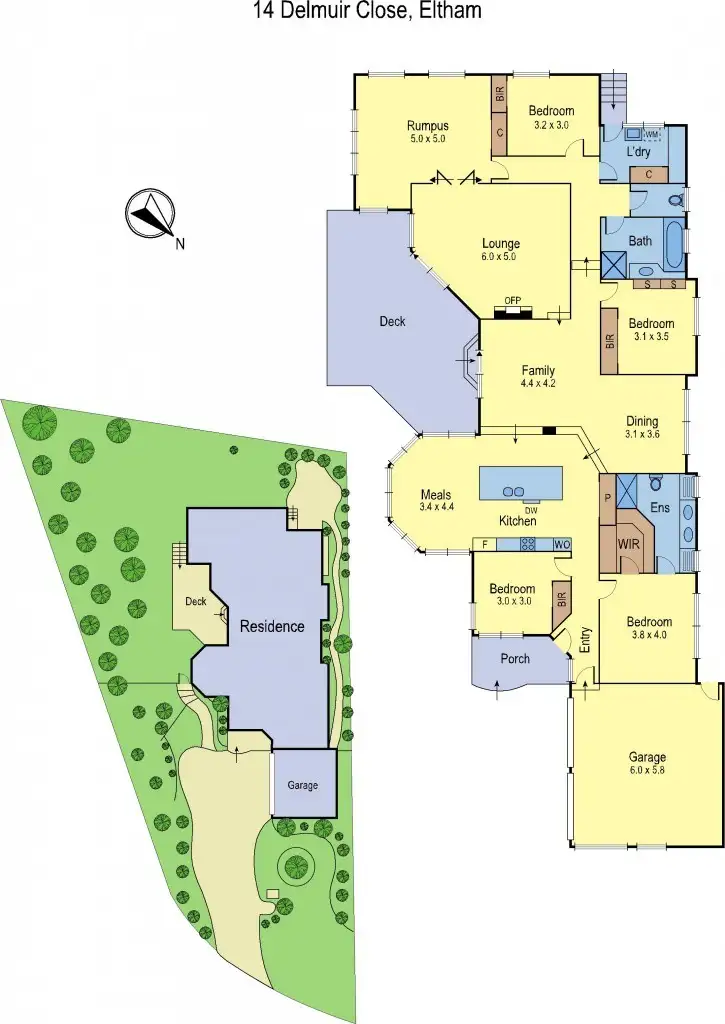 Floorplan of Homely house listing, 14 Delmuir Close, Eltham VIC 3095