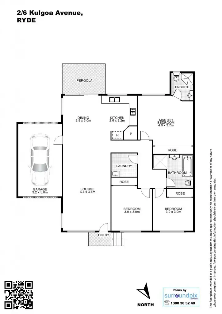 Floorplan of Homely villa listing, 2/6 Kulgoa Avenue, Ryde NSW 2112
