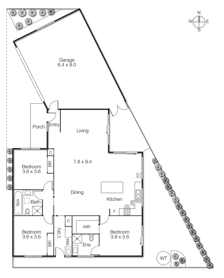 Floorplan of Homely townhouse listing, 2/1135 Nepean Highway, Highett VIC 3190