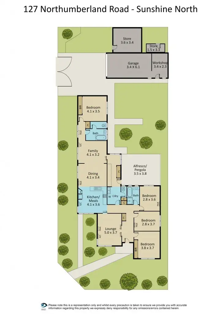 Floorplan of Homely house listing, 127 Northumberland Road, Sunshine North VIC 3020