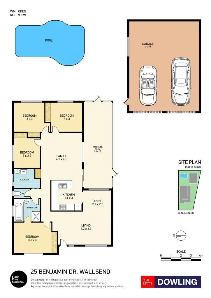 Floorplan of Homely house listing, 25 Benjamin Drive, Wallsend NSW 2287
