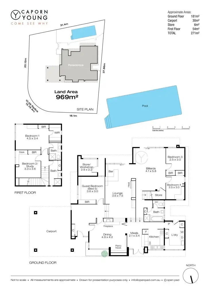 Floorplan of Homely house listing, 55 Donegal Road, Floreat WA 6014