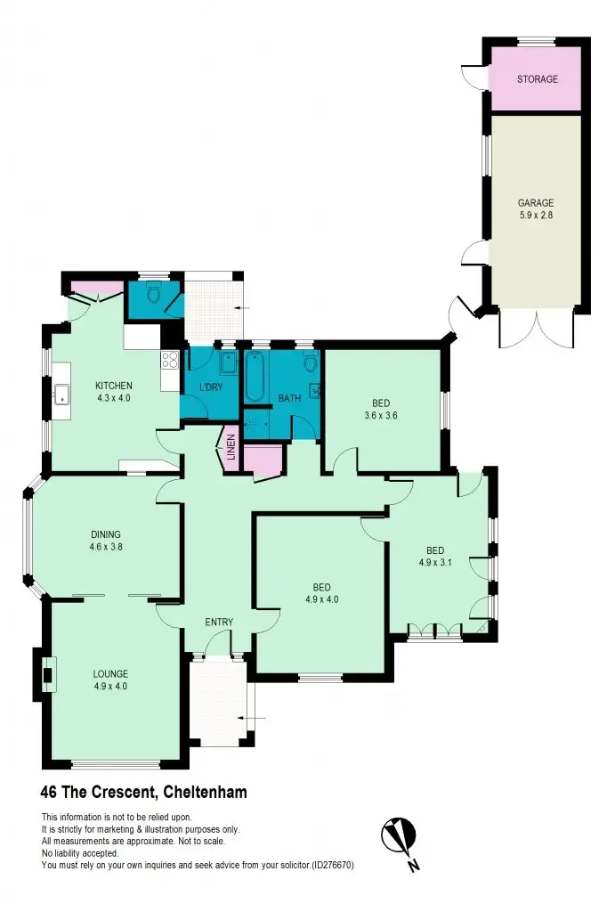 Floorplan of Homely house listing, 46 The Crescent, Cheltenham NSW 2119
