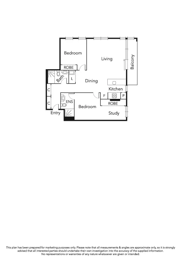 Floorplan of Homely apartment listing, 508/101 Bay Street, Port Melbourne VIC 3207