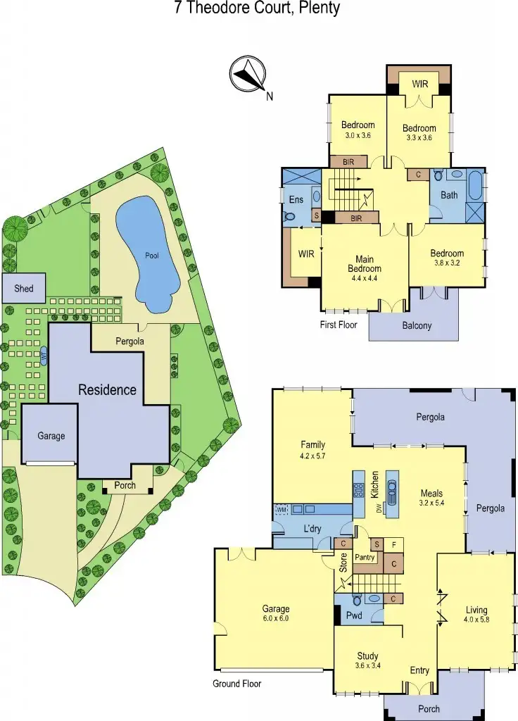 Floorplan of Homely house listing, 7 Theodore Court, Plenty VIC 3090