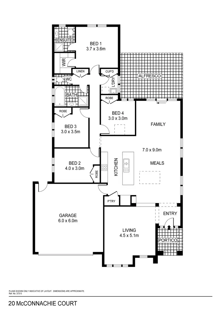 Floorplan of Homely house listing, 20 McConnachie Court, Epsom VIC 3551
