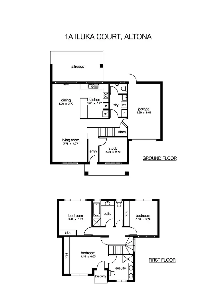 Floorplan of Homely townhouse listing, 1a Iluka Court, Altona VIC 3018